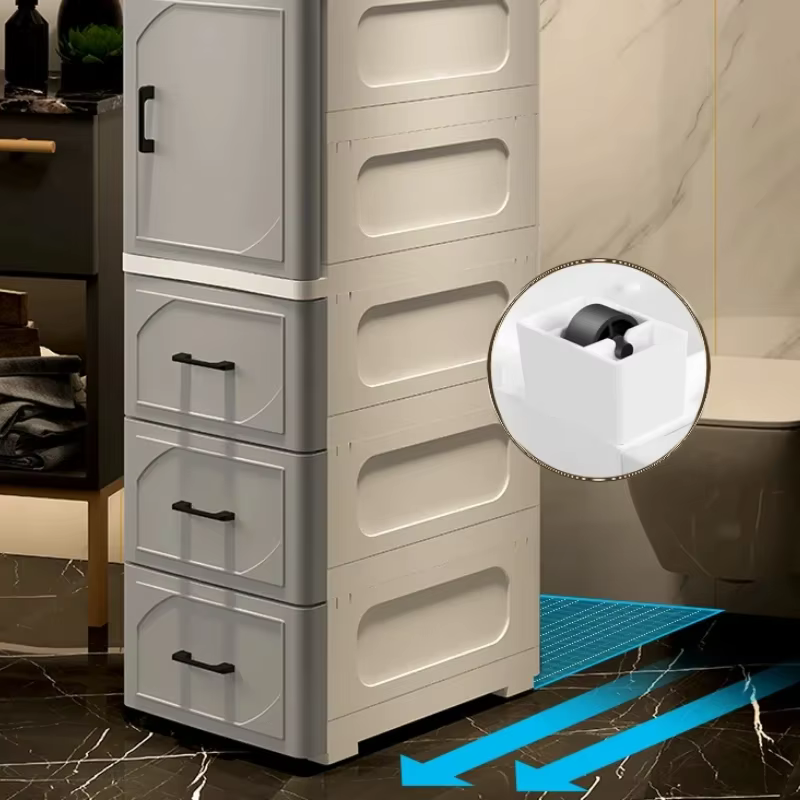 Organisateur d'armoire de rangement de fentes de cuisine de salle de bains-support de rangement de tiroir de réfrigérateur pour maximiser les petits espaces