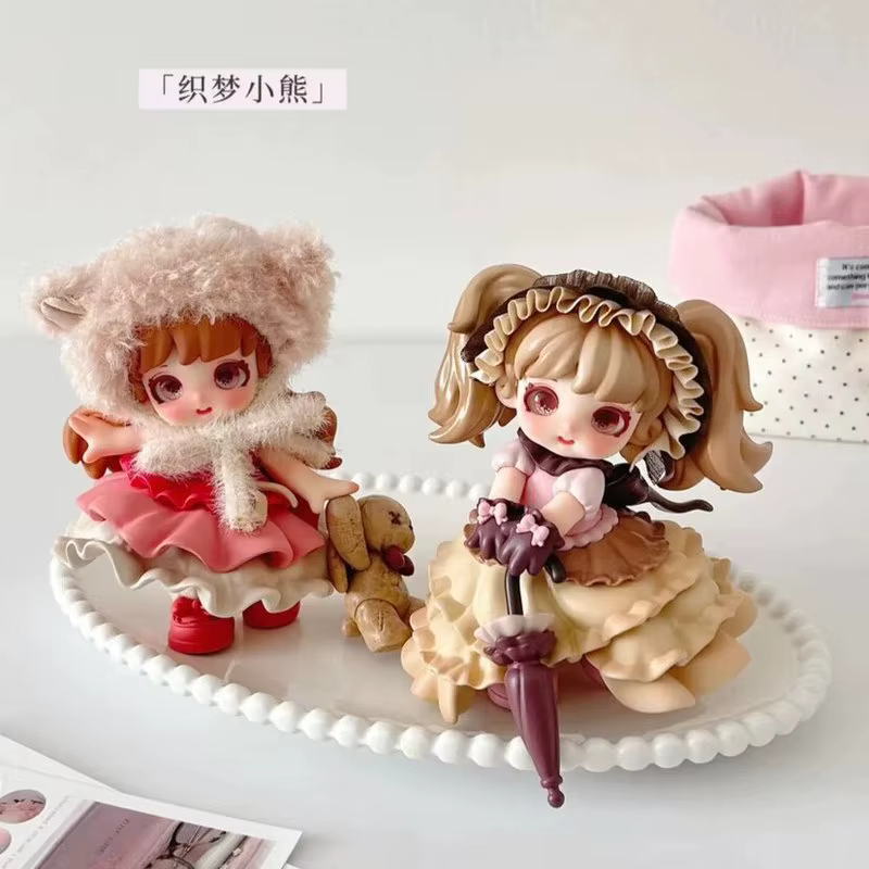 Miana Blind Box Vintage Shop Series Figurine de poupée mignonne Ornement de table Jouet tendance à collectionner Cadeau pour collectionneuses adultes