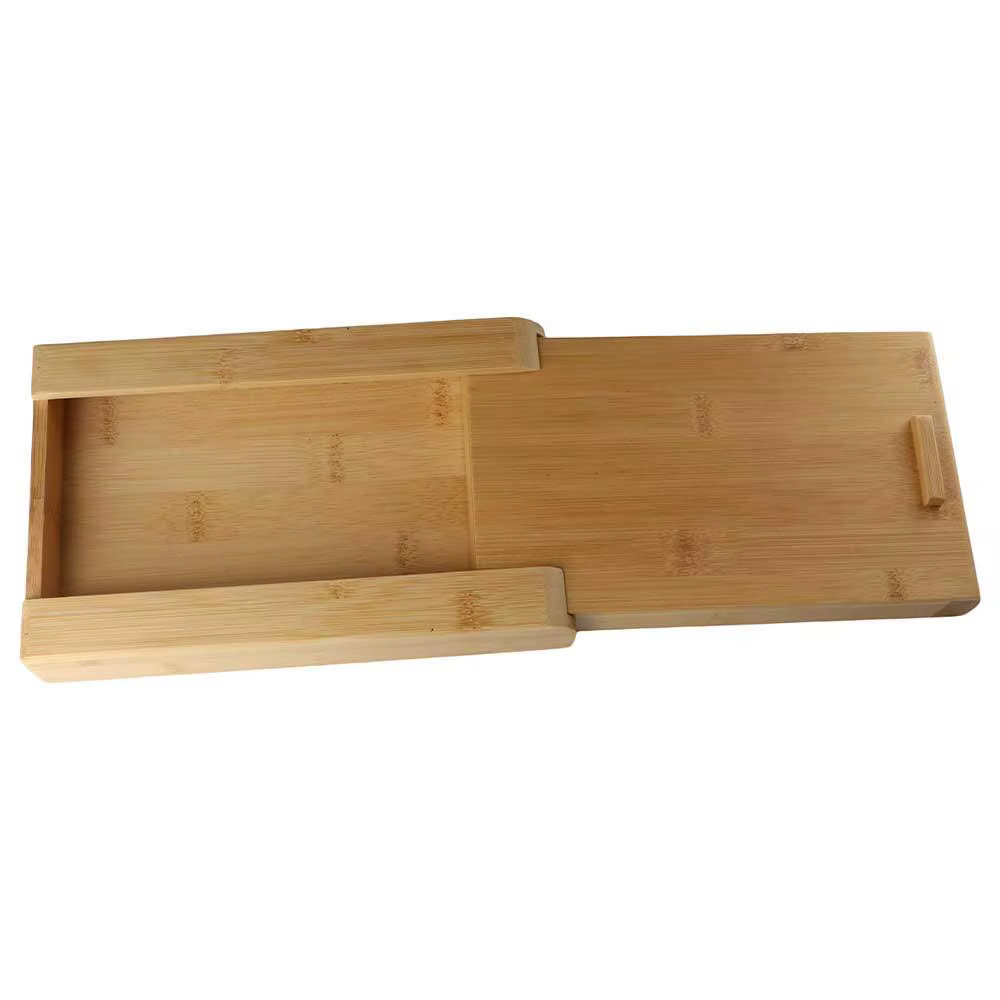 Tiroir de rangement en bois pratique à coller sous le bureau, pour la maison, avec adhésif naturel, pour papeterie, décoration et rangement dissimulé