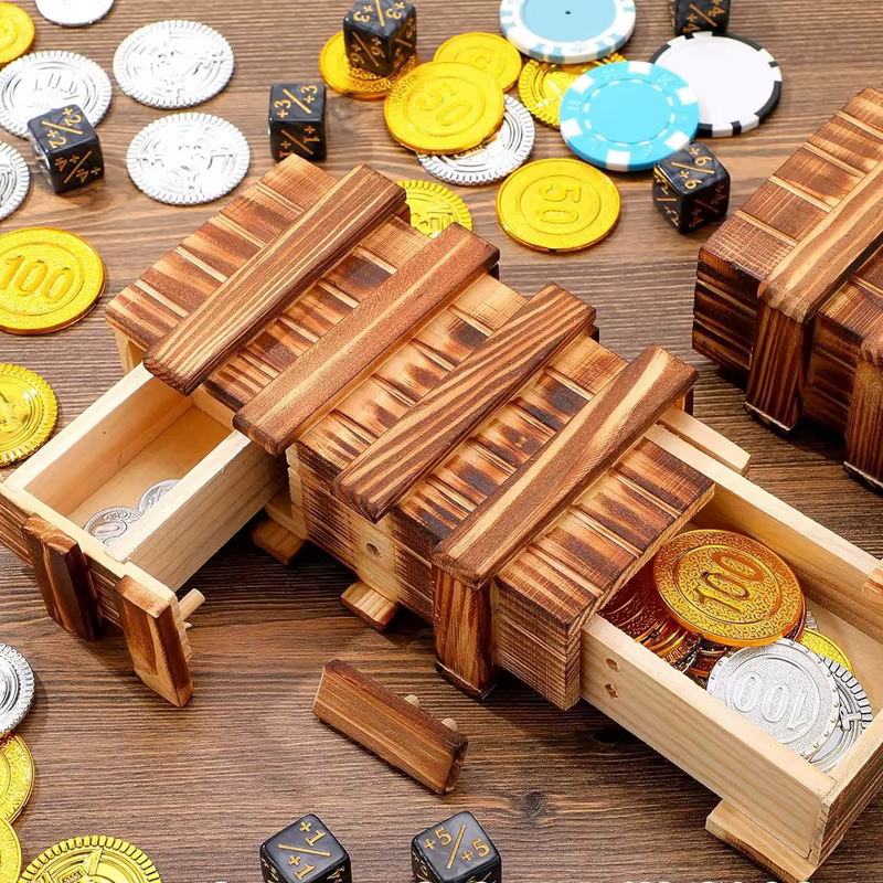 Boîte de Puzzle secrète en bois avec compartiment caché pour argent