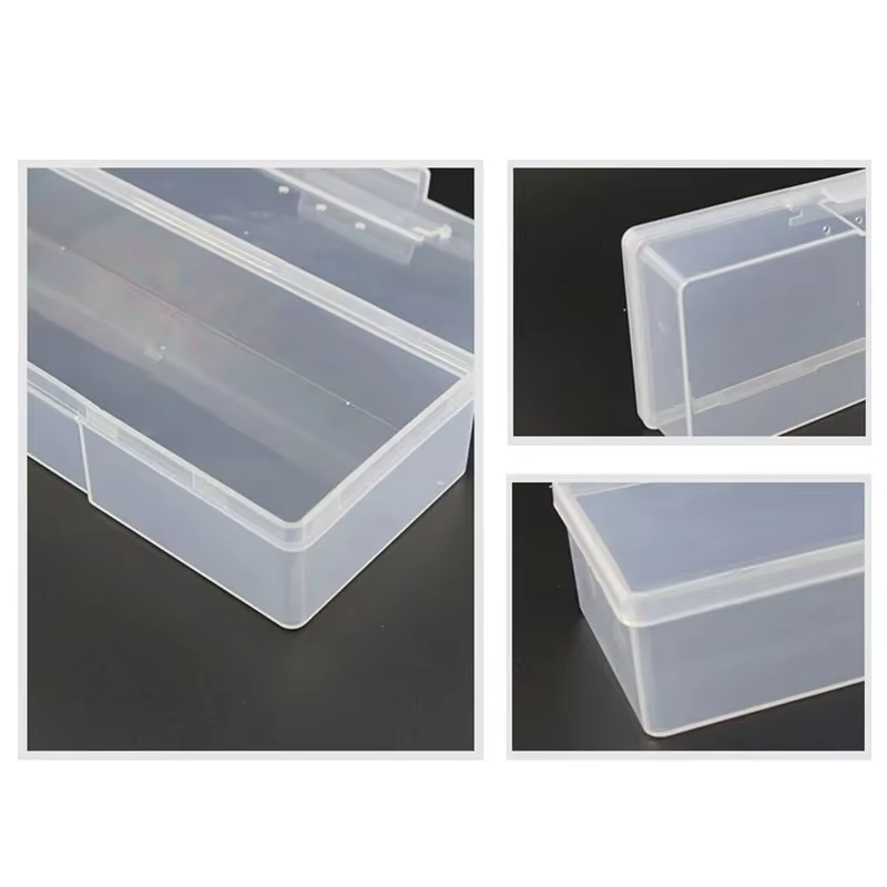 Boîte de rangement en plastique rose/Transparent