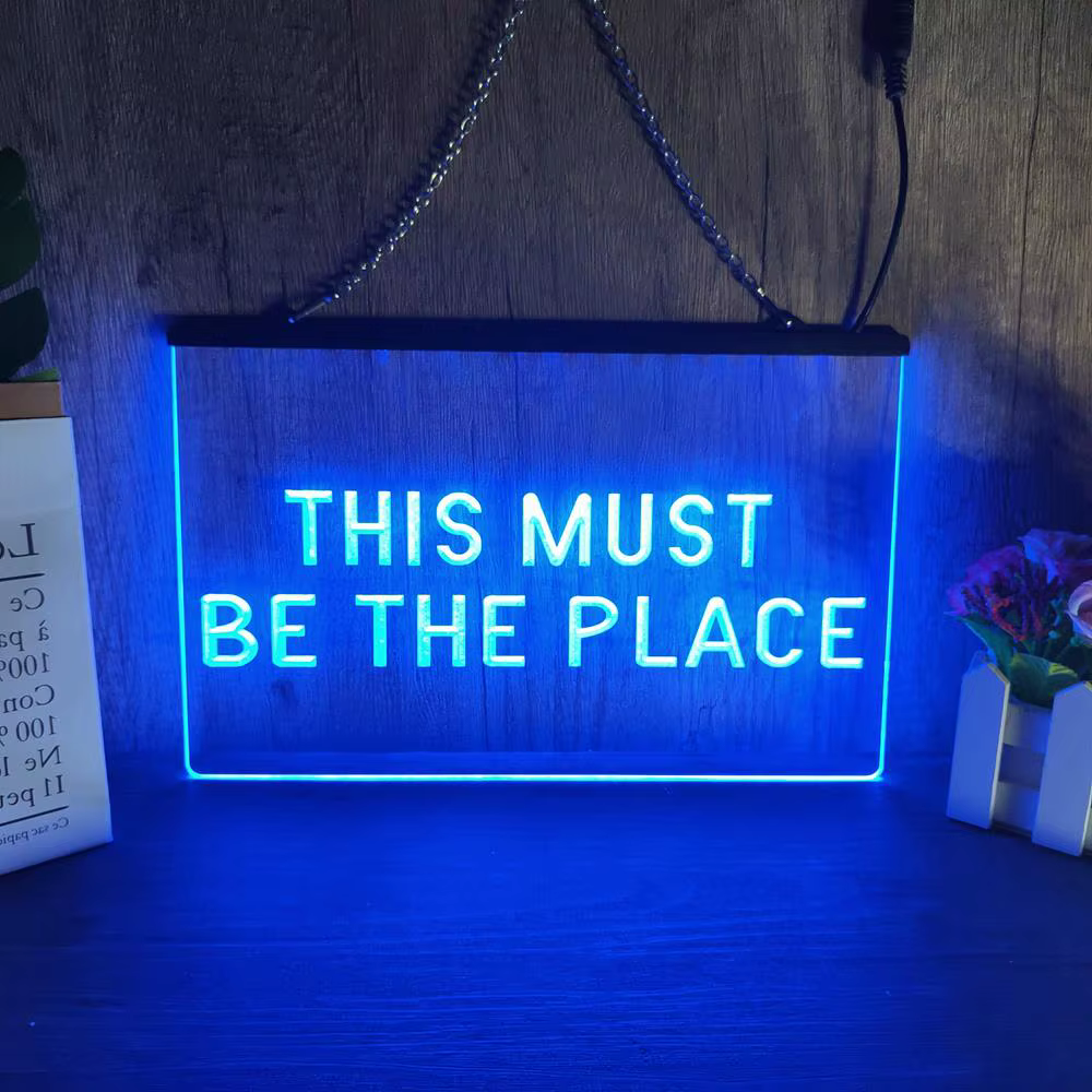 This ista Be The Place Beer Bar Club LED Neon Sign-3D Carimplanted Wall Art for Home