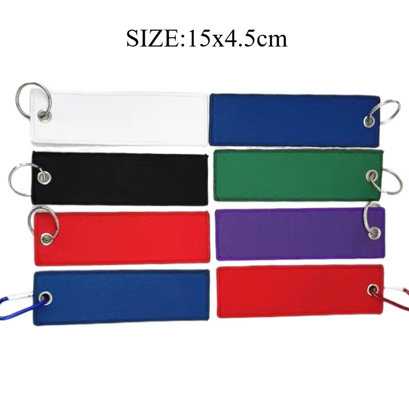 Porte-clés avec Image de Logo personnalisé, nom imprimé, ruban brodé pour moto, sangle d'aviation personnalisée, sac à lanière