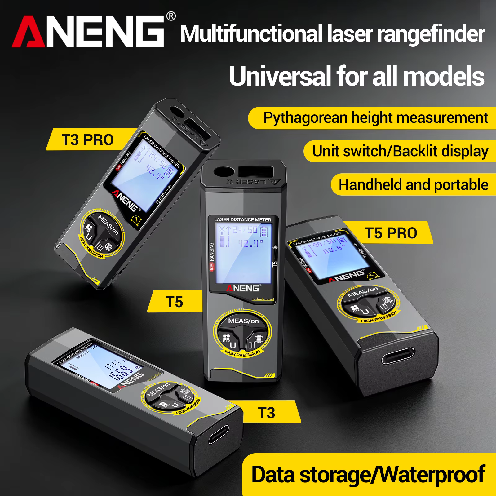 Télémètre laser ANENG T3 T3 Pro T5 T5 Pro 30M 50M