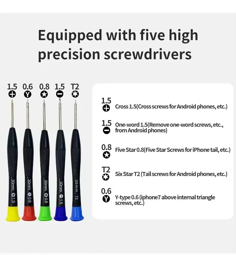 Kit d'outils de réparation de téléphone de précision 22 en 1