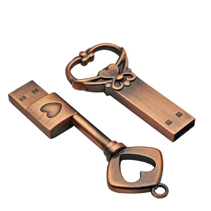 10 PCS LOT Pen Drive 128GB clé en forme d'amour USB 64GB Style rétro clé USB cadeau créatif 32GB Mini clé mémoire 16GB