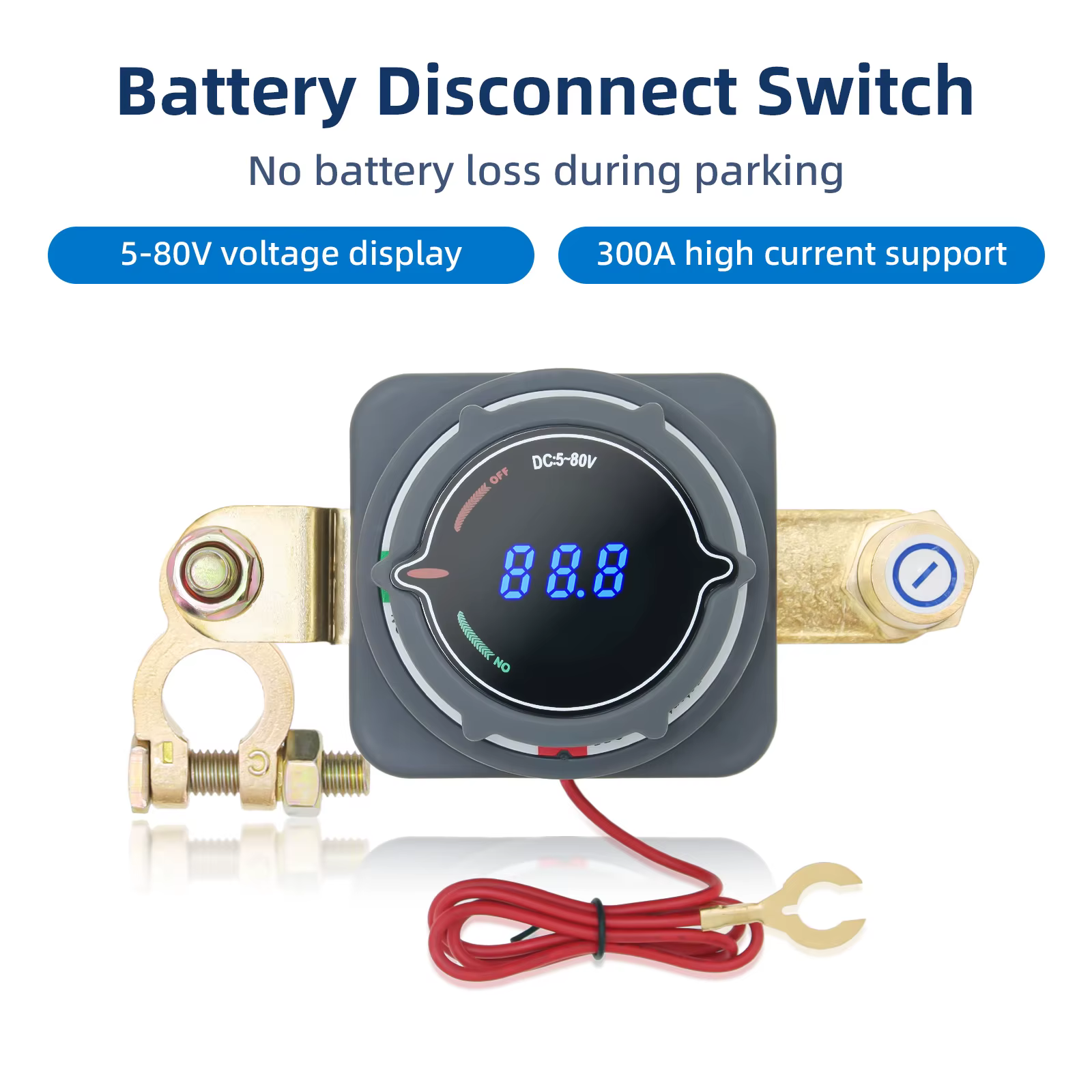 Mise à niveau du commutateur de déconnexion de batterie 300A avec interrupteur de voltmètre 12-48V