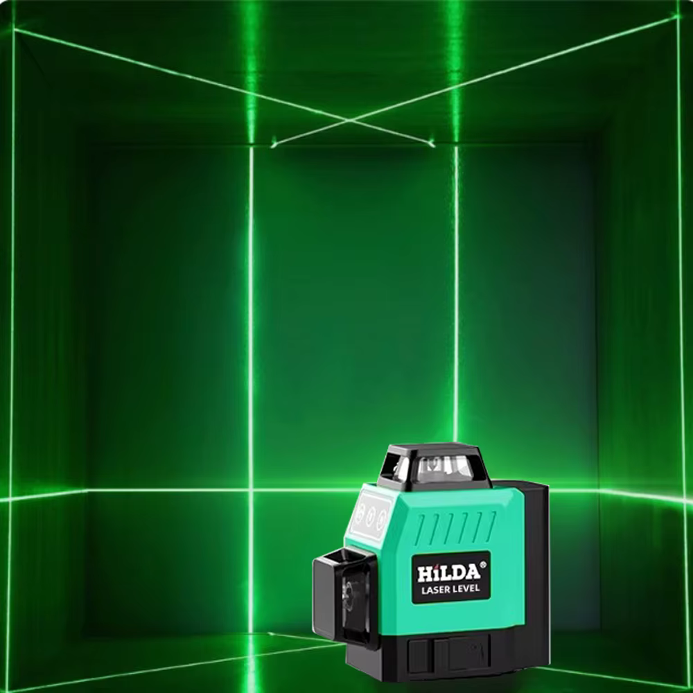 Le niveau laser mini 12 lignes 3D Auto-nivelant la ligne portative verte puissante superbe de faisceau