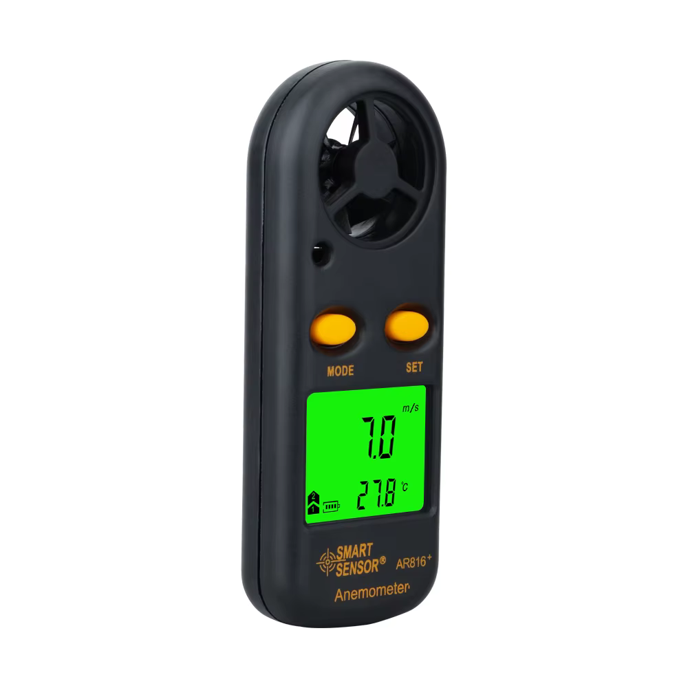 Therye.com-Jauge de vitesse du vent portable, anémomètre, compteur de vitesse du vent, testeur, instruments de mesure, détecteur de vitesse du vent, AR816 +