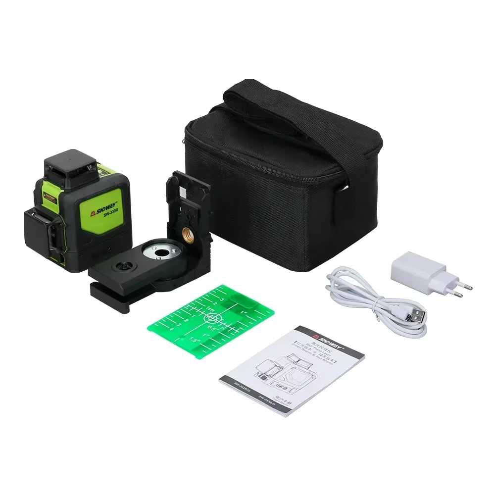 SNDWAY niveau Laser 12 lignes verticale horizontale haute précision automatique auto-nivelant 360 degrés rotatif croix faisceau vert Nivel