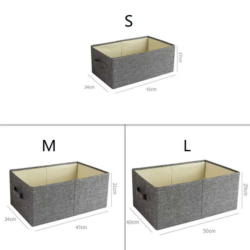 Boîtes de rangement en tissu avec couvercles