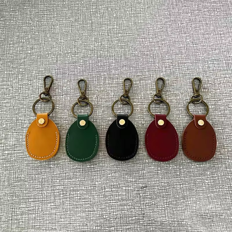 Porte-clés en cuir pour étui de protection - Accessoires de localisation anti-perte