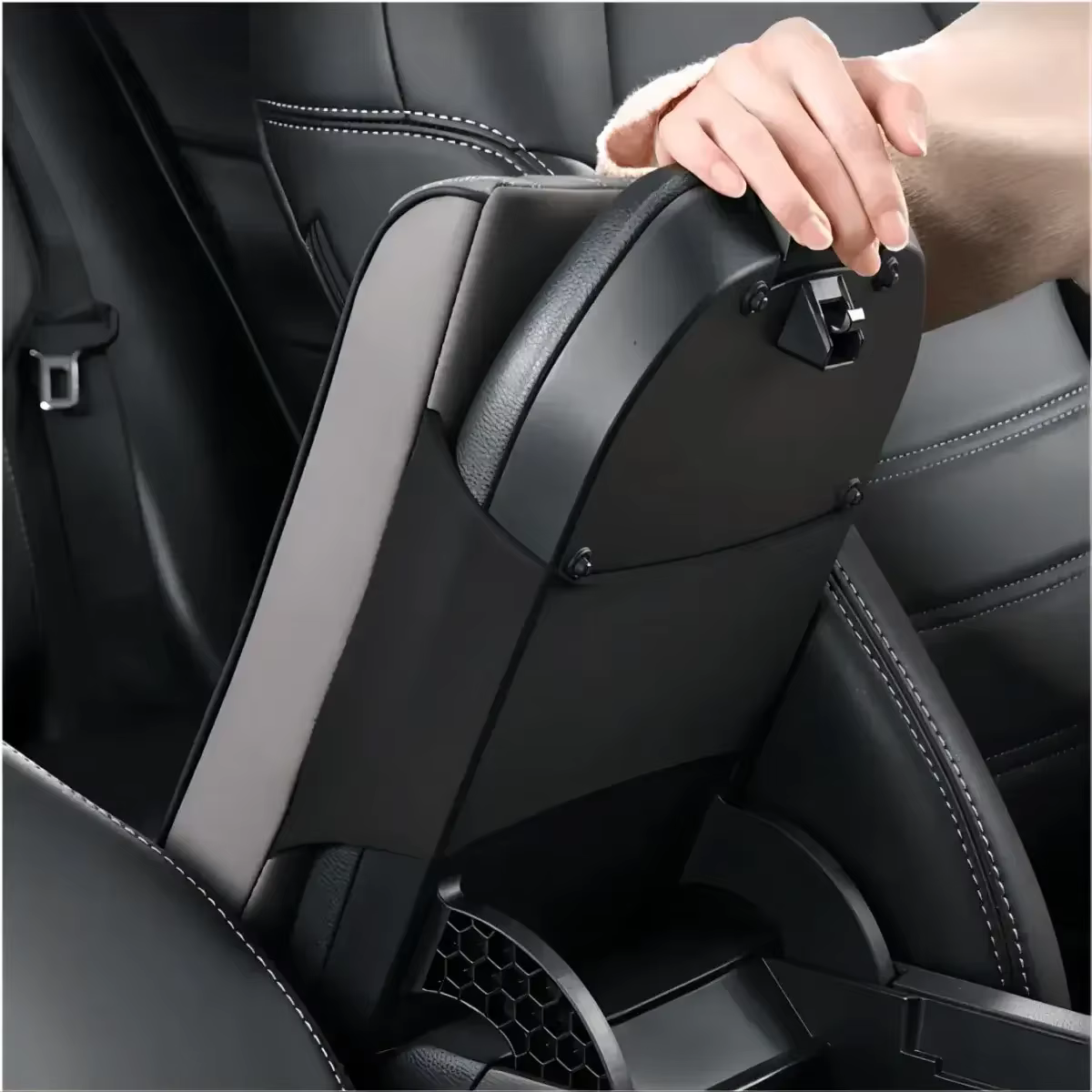 Accoudoir de voiture boîte coussin accoudoir bras central hauteur coussin boîte de rangement accoudoir de voiture boîte housse de protection toute l'année universelle