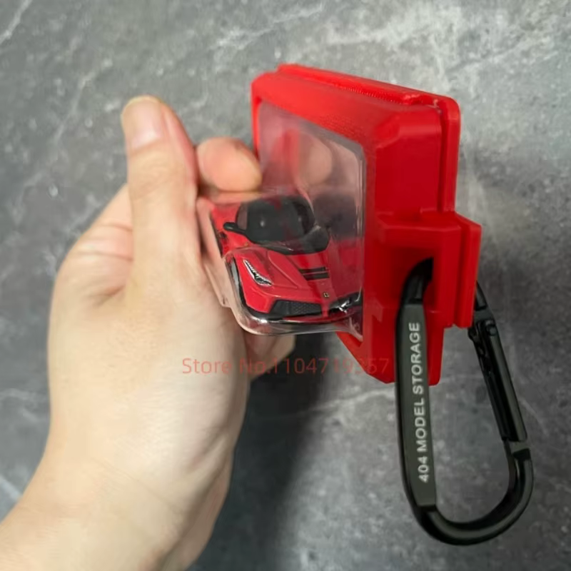 Boîte de rangement transparente portable pour modèles réduits Hot Wheels, modèle 404, pour collectionneurs de voitures miniatures à l'échelle 1/64.