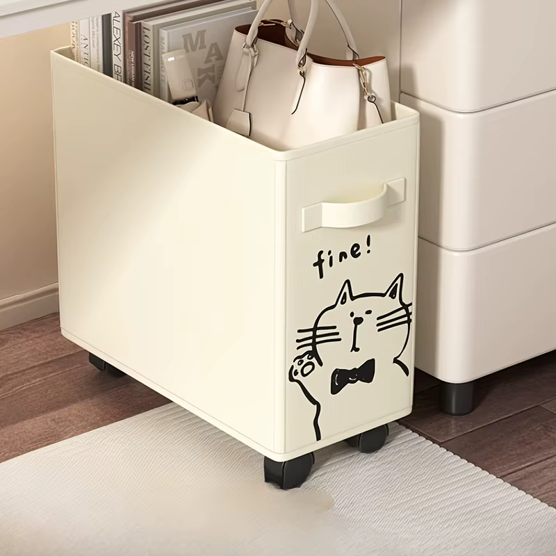 Panier de rangement pour le bureau avec roulettes