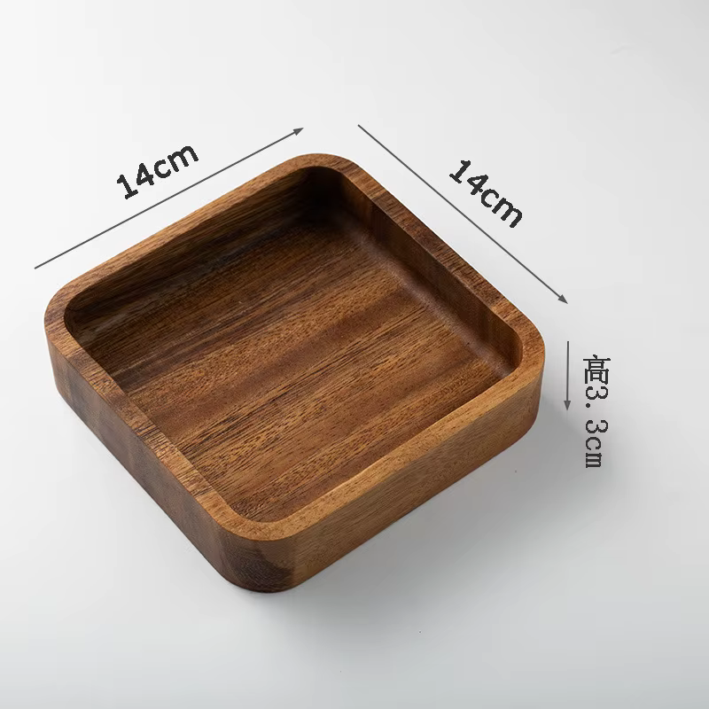 Plateau de rangement en bois de noyer noir, organisateur moderne de desserts pour thé de l'après-midi, salon, conteneur de Fruits secs de bureau, décoration de la maison