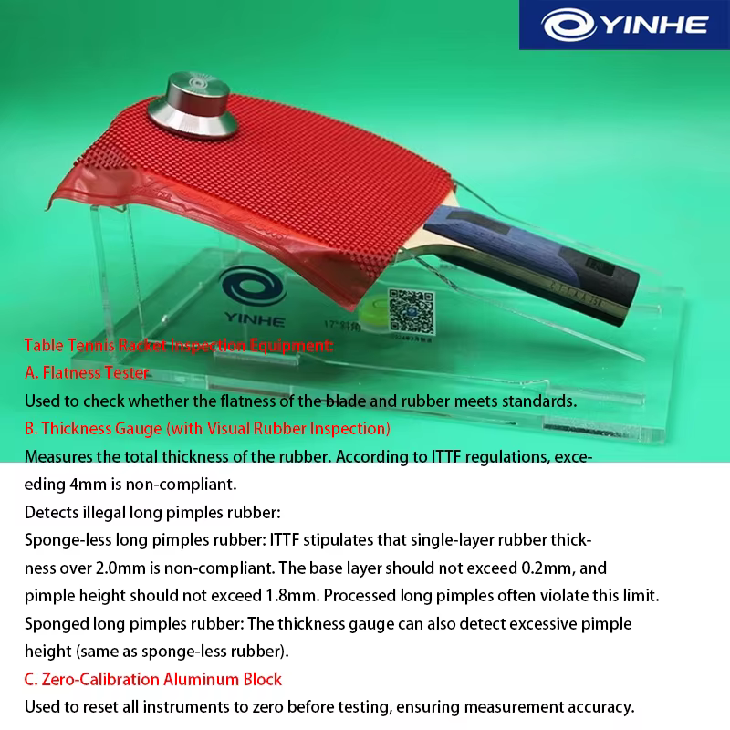 YINHE – testeur de caoutchouc de boutons de Ping-Pong