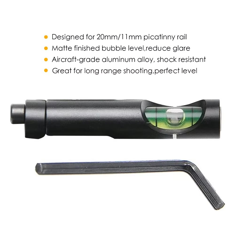 Niveau à bulle optique Hunting Spirit pour montures de lunette de visée sur rail de 11 mm/20 mm