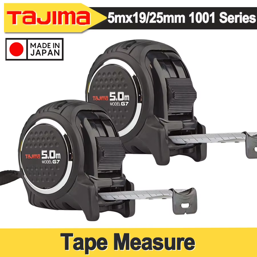 Ruban à mesurer TaJIma Construction 5m x 19/25mm avec graduation en mm