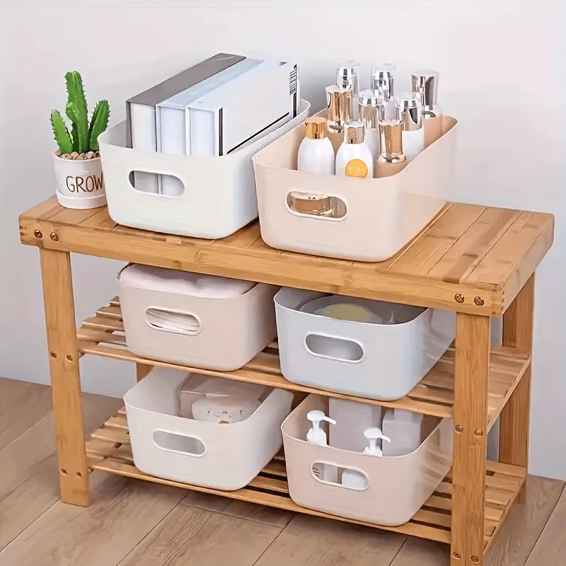 Bacs de rangement empilables en plastique