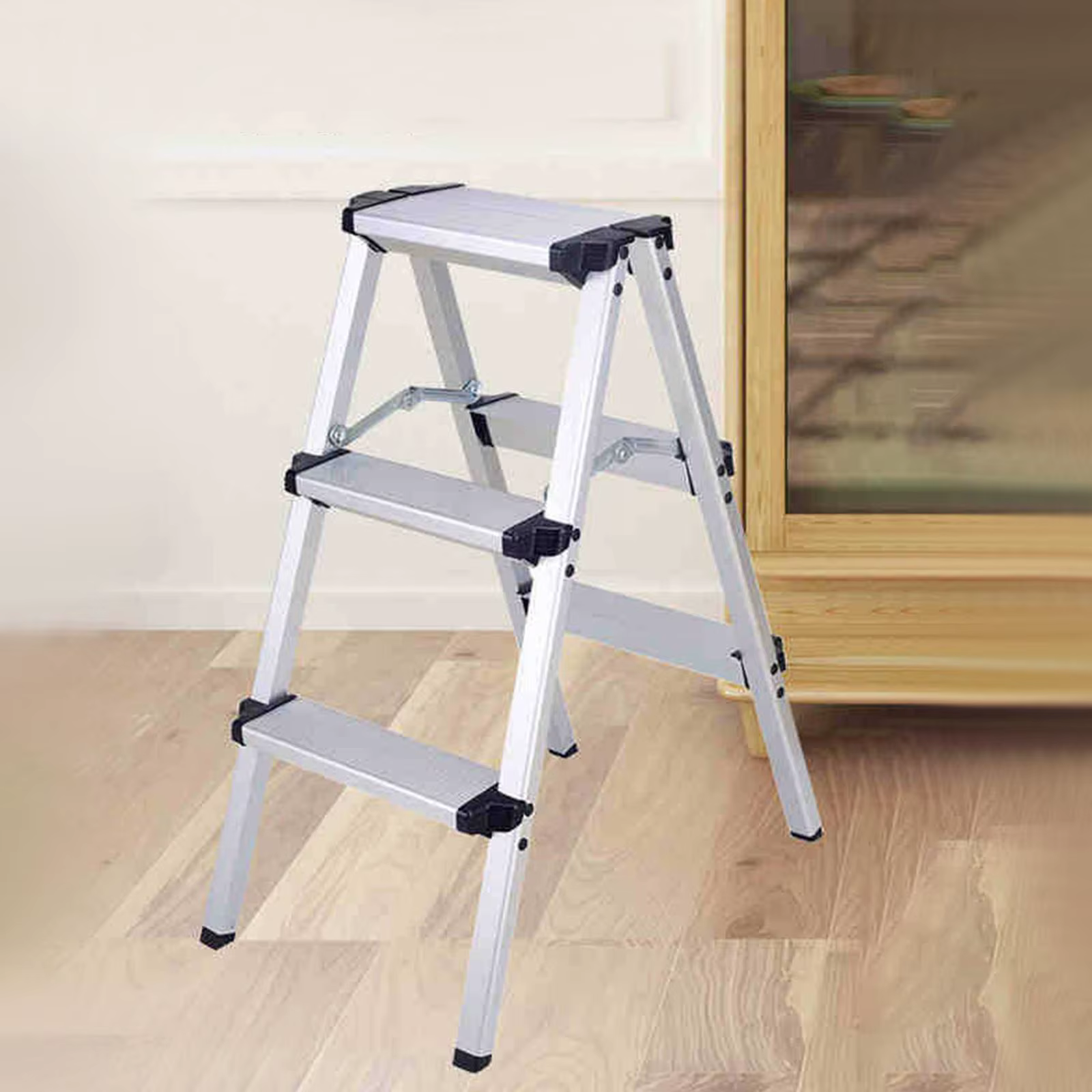 Tabouret à 3 marches, échelles à chevrons