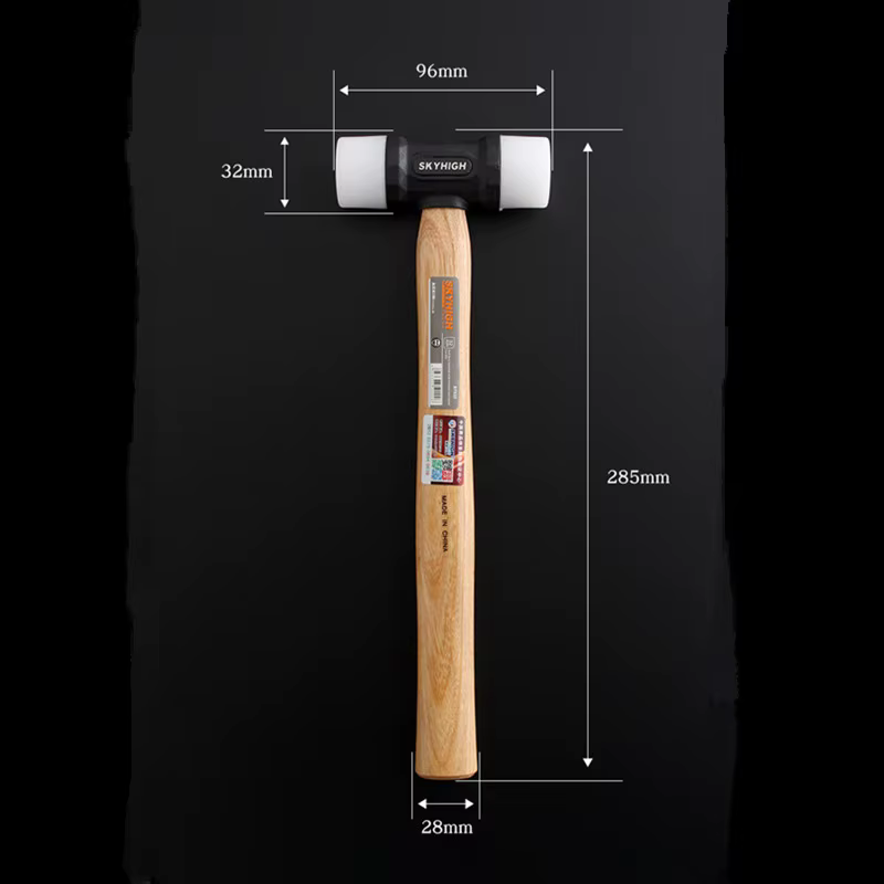 Marteau de maroquinerie en nylon de 32 mm avec manche en bois de noyer
