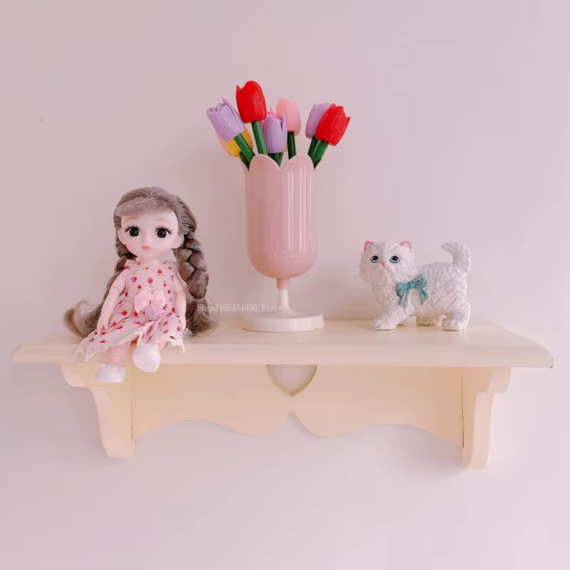 Étagère murale en bois pour chambre et salon, décoration murale, rangement auxiliaire pour petits objets, vêtements et chapeaux
