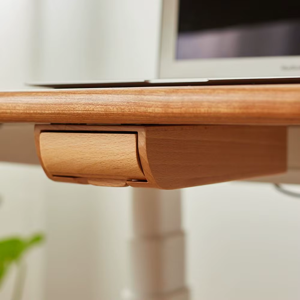 Boîte de rangement pratique sous le bureau, tiroir de rangement en bois de bambou naturel/noyer, tiroir caché, conteneur de papeterie, rangement à domicile