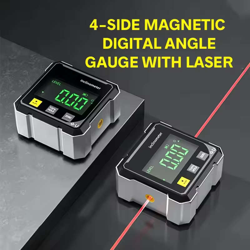 Inclinomètre rapporteur de niveau numérique avec règle de jauge d'angle Laser électronique
