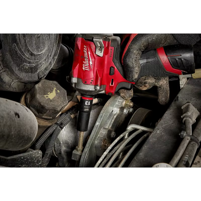 Milwaukee 49-66-7007 SHOCKWAVE Jeu de douilles à chocs métriques 3/8'' 14 pièces avec rail de rangement