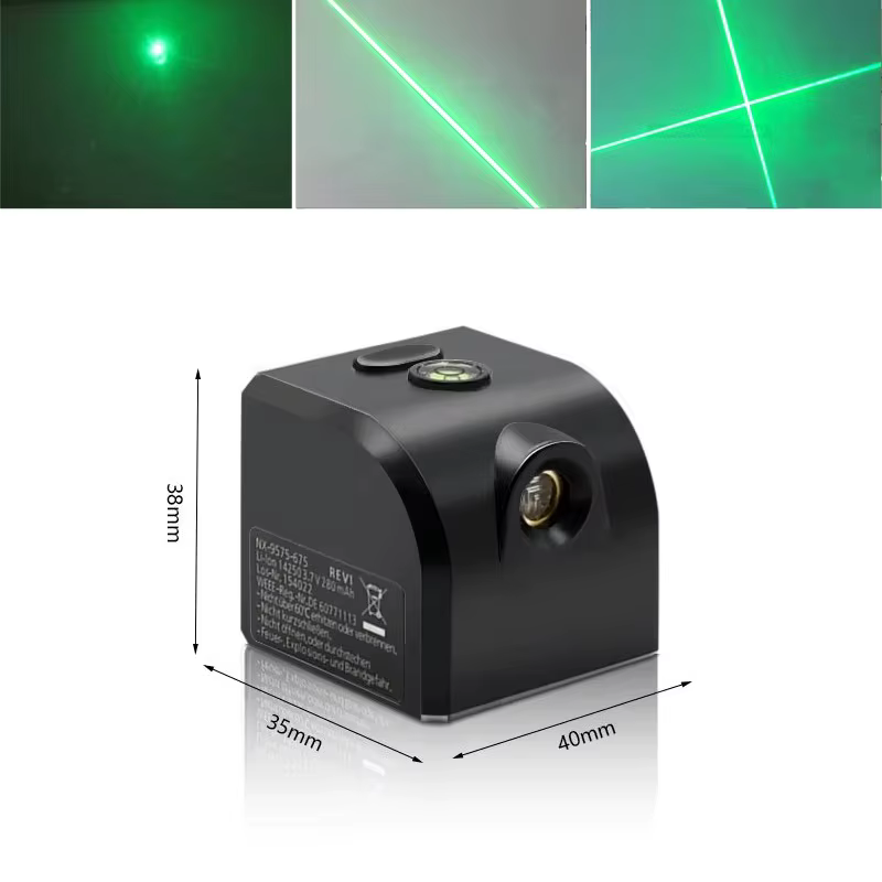 Mini niveau Laser portatif de ligne verticale horizontale de croix de lumière verte avec le chargement USB magnétique