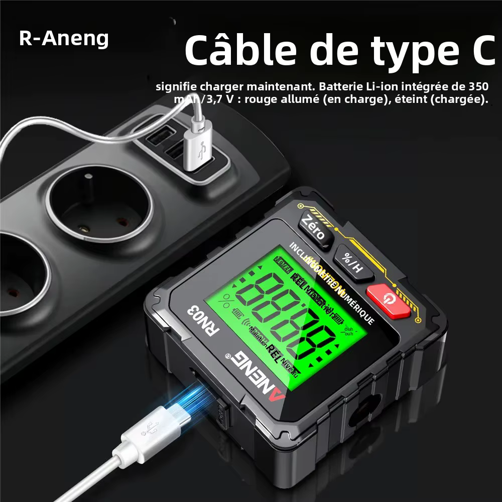 Niveau laser numérique Aneng RN02 RN03 avec écran LCD rétroéclairé