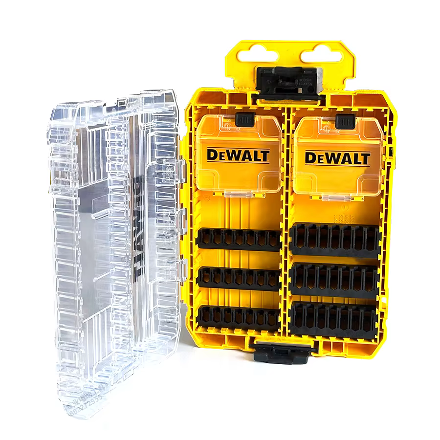 Dewalt DT70803 organisateur de petites pièces/boîte de rangement de pièces diviseurs amovibles avec couvercle en plastique Transparent pour accessoires