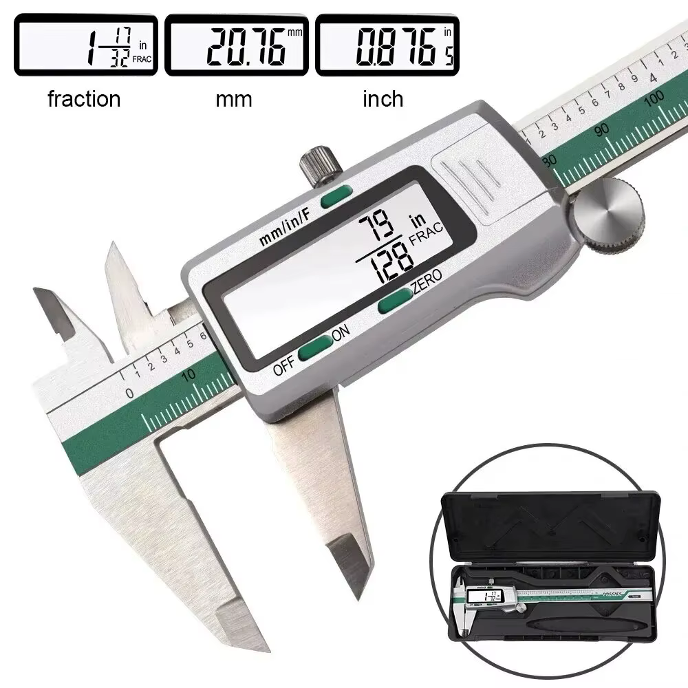 150mm Numérique Caliper En Acier Inoxydable Fraction/MM/Pouces 0.01mm Haute Précision pour Composants Mécaniques Mesure