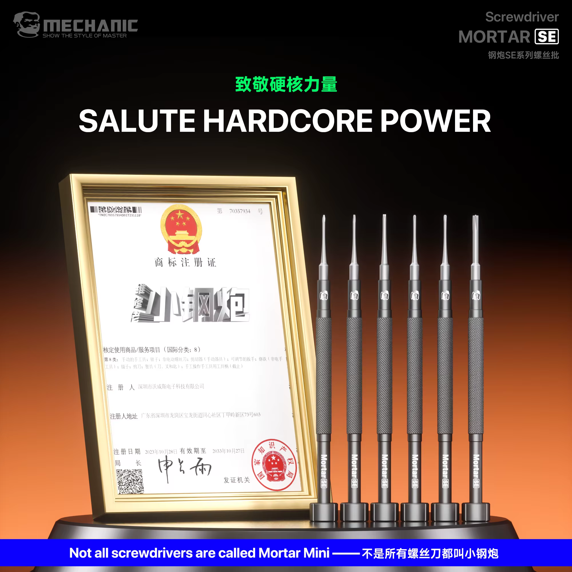 Jeu de tournevis magnétiques Mechanic MORTAR SE Y 0.6