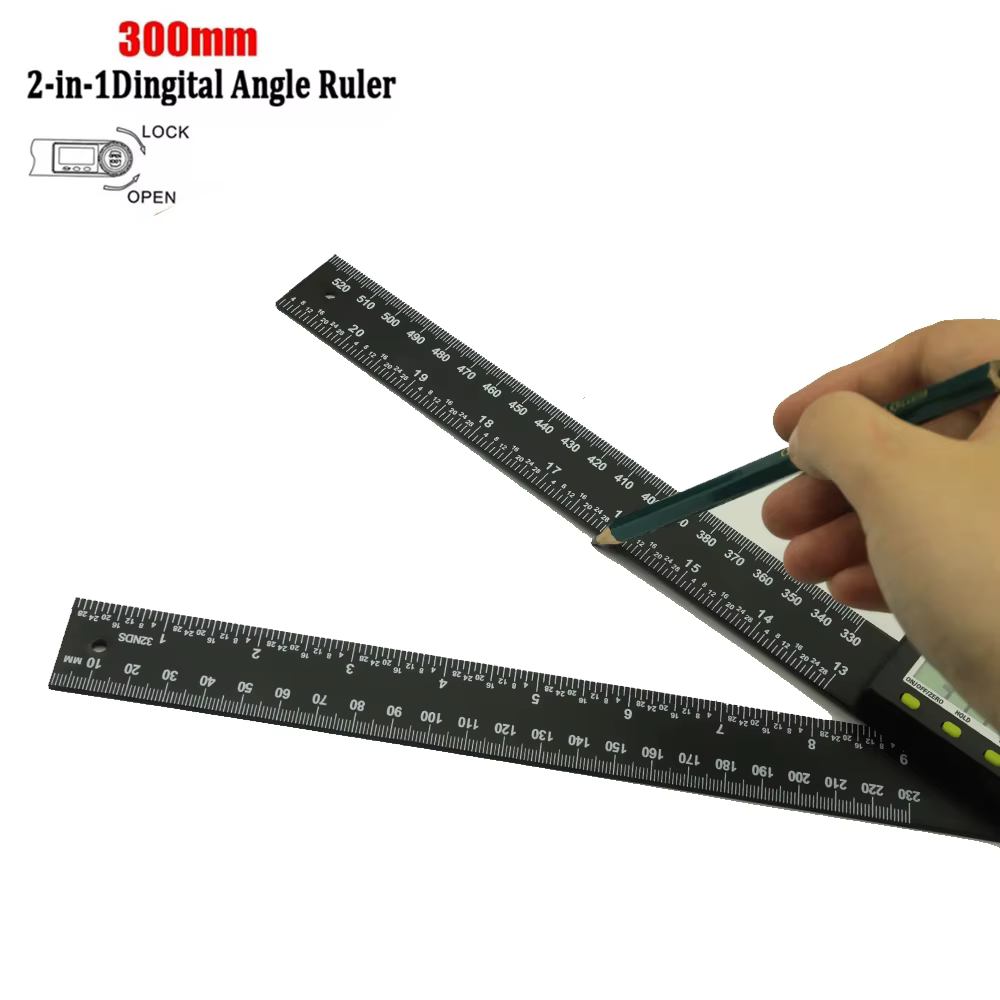 Inclinomètre numérique de haute précision 300 mm, rapporteur numérique, goniomètre électronique, outil de mesure d'angle
