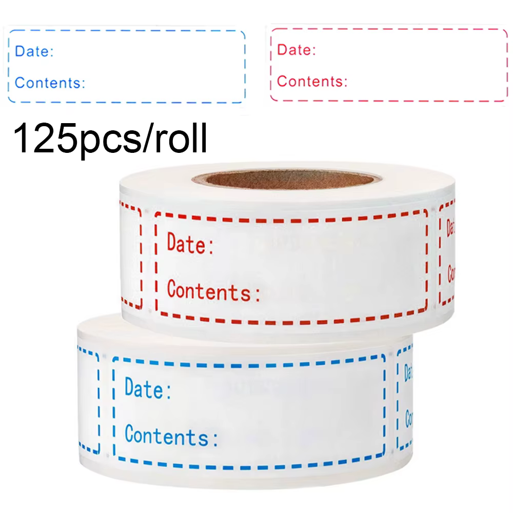 Étiquette Autocollante Vierge avec Date AMPABLE