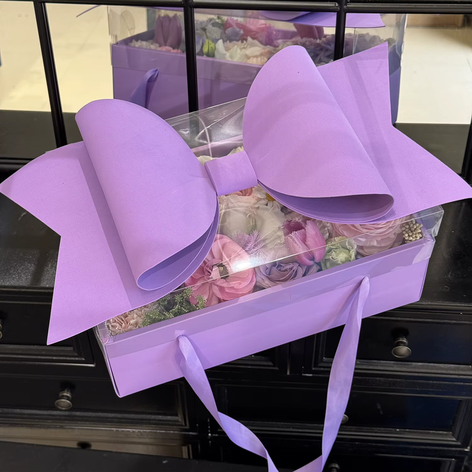 Boîte cadeau fleurs, boîte cadeau Saint-Valentin