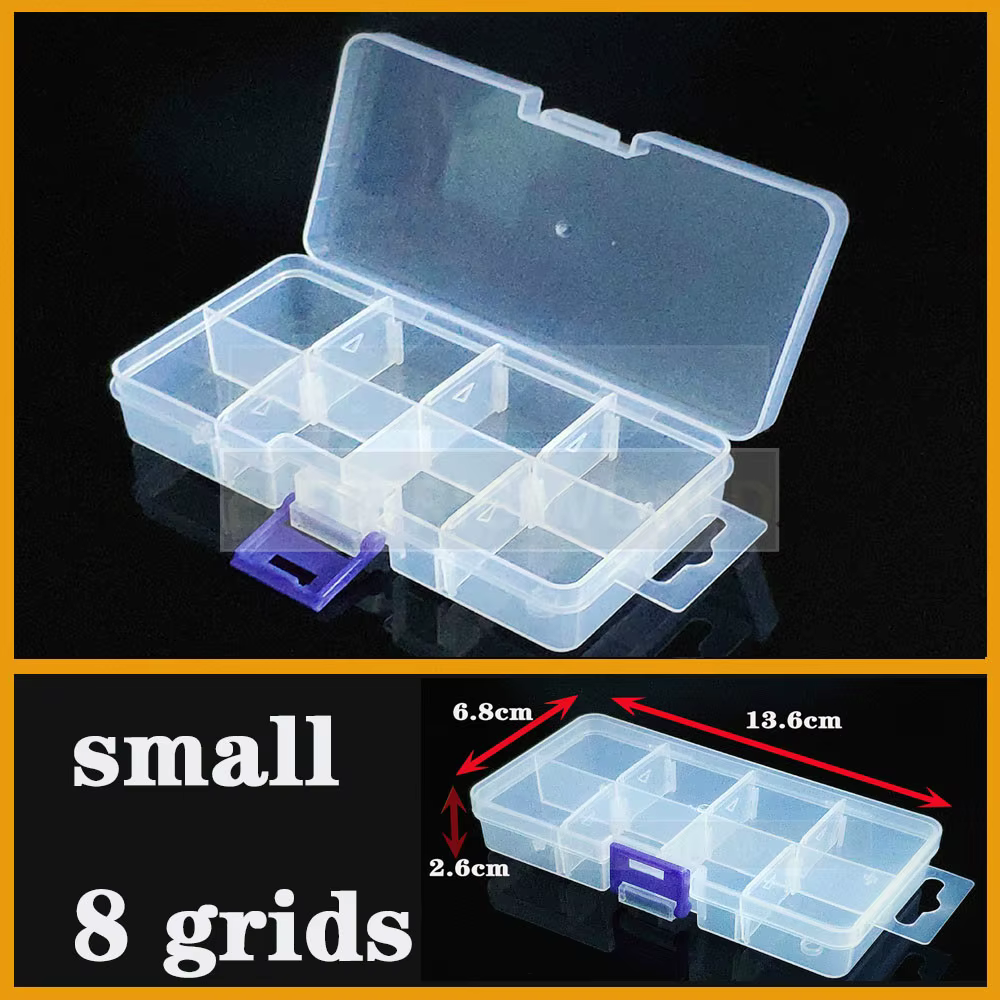 Mini boîte de rangement en plastique transparente