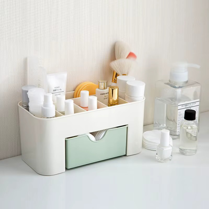 Boîte de rangement en plastique acrylique pour maquillage