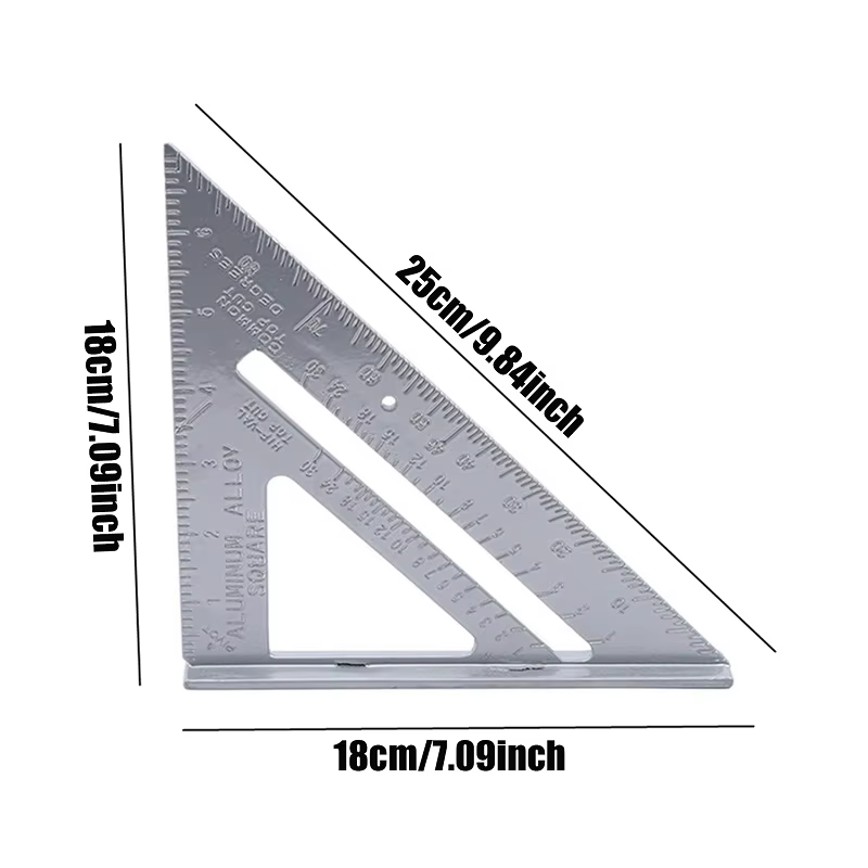 Équerre triangulaire en alliage d'aluminium de 7 pouces