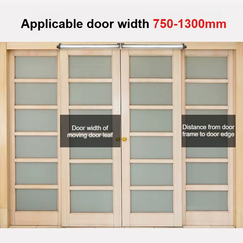 Ferme-porte automatique à amortissement pour portes coulissantes en bois