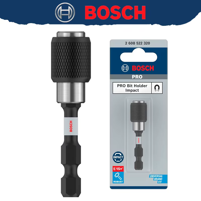 BOSCH 2608522320 PRO porte-embout à Impact changement rapide 60 mm 1/4 pouces tige hexagonale choisir clic haute dureté fixation d'outil Durable