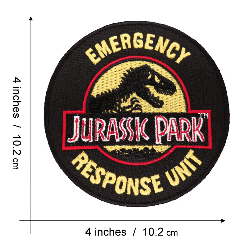 Jurassic dinosaure fer sur patchs film Ranger vêtements broderie vêtements Badge bricolage accessoires