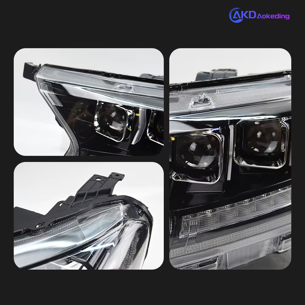 Feux de voiture pour Ford Ranger phare LED 2016 – 2021, lampe frontale Drl, lentille de projecteur, accessoires automobiles
