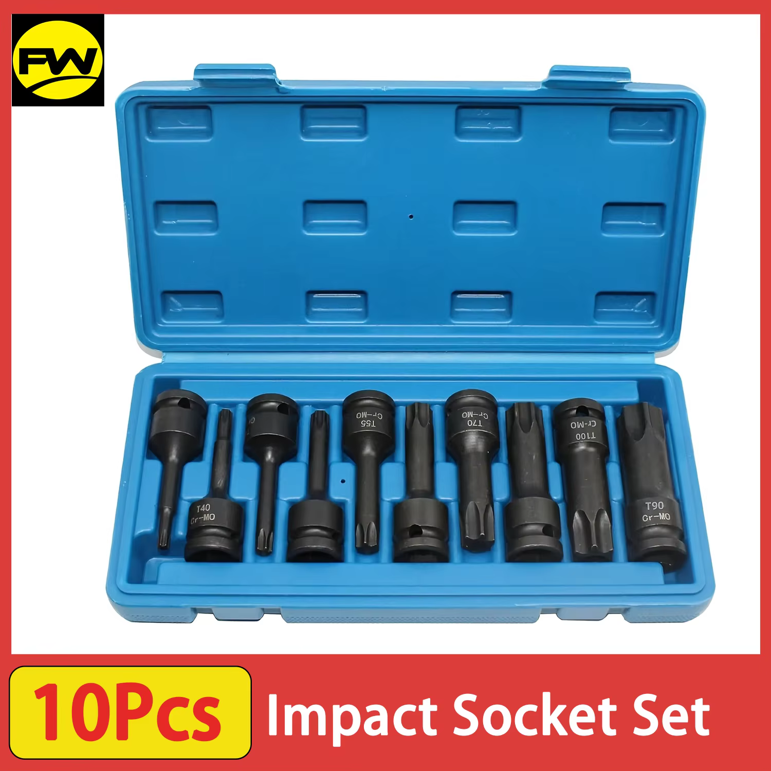 Jeu de douilles Torx 10 pièces