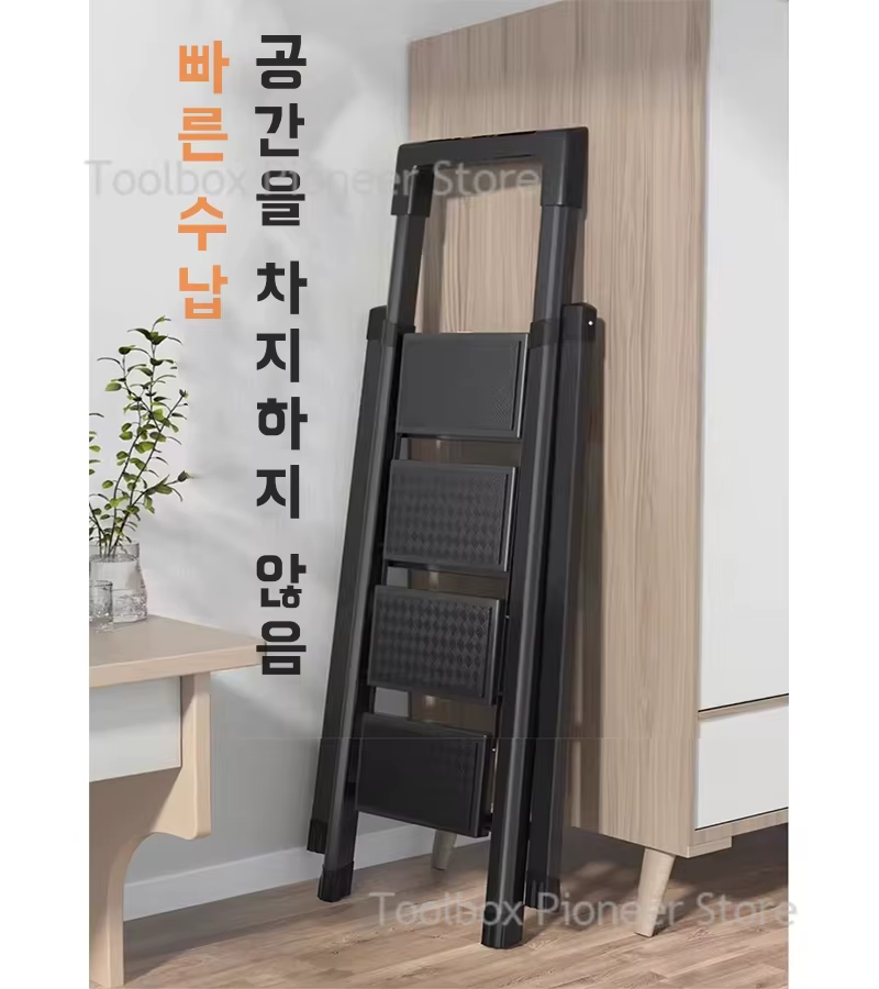 Échelle pliante en acier au carbone, chaise-échelle portable, échelle domestique pliable, marchepied de cuisine, tabouret pour la maison