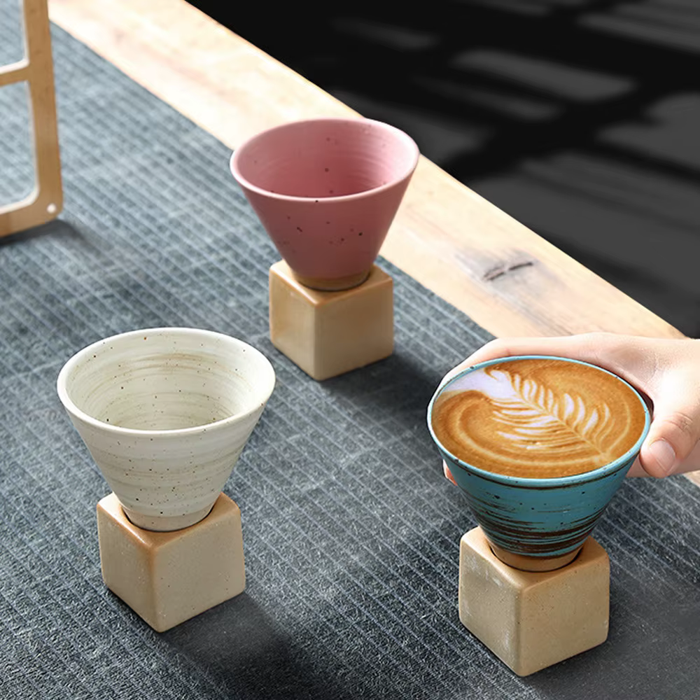 Tasse à café en céramique rétro créative de 200ML