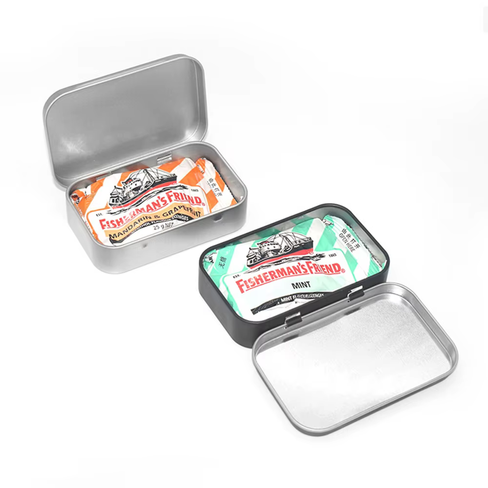 Mini boîte rectangulaire en métal vide