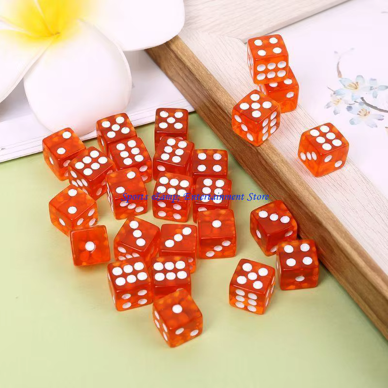 G7NF 25 pièces/ensemble nouveau jeu fête dés 12 dés carrés transparents Club coloré pour Pla